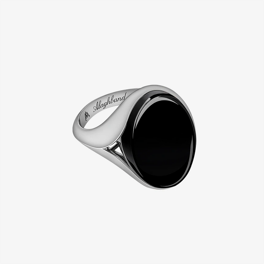Alaghband Signet Ring for Men with Onyx