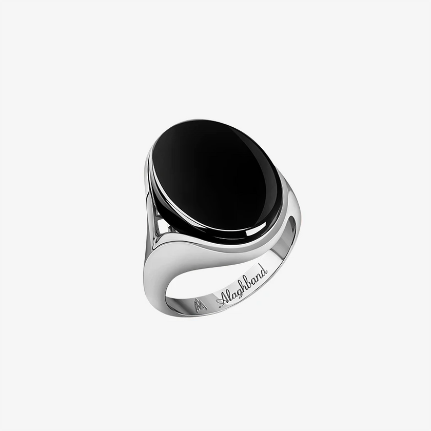 Alaghband Signet Ring for Men with Onyx