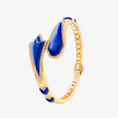 Alaghband Twisted Pyramid Bangle with Lapis Lazuli and Diamonds