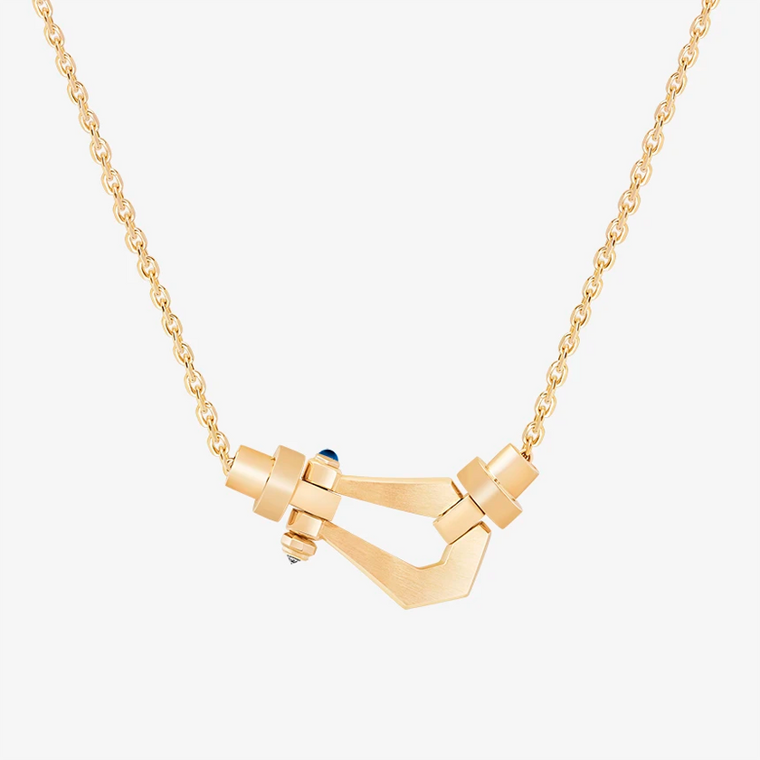 Alaghband Kite Necklace with Diamond and Blue Sapphire Pin, Small