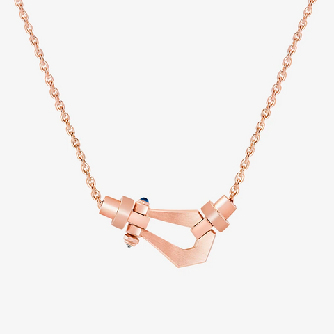 Alaghband Kite Necklace with Diamond and Blue Sapphire Pin, Small