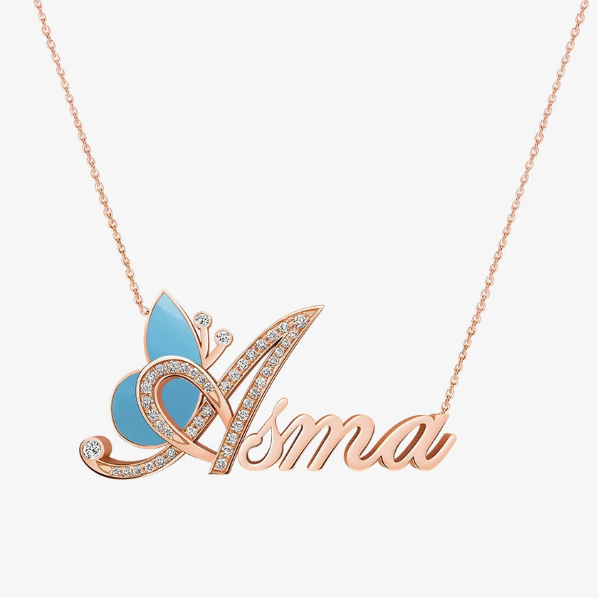 Alaghband Asma Necklace with Semi-Precious Stone