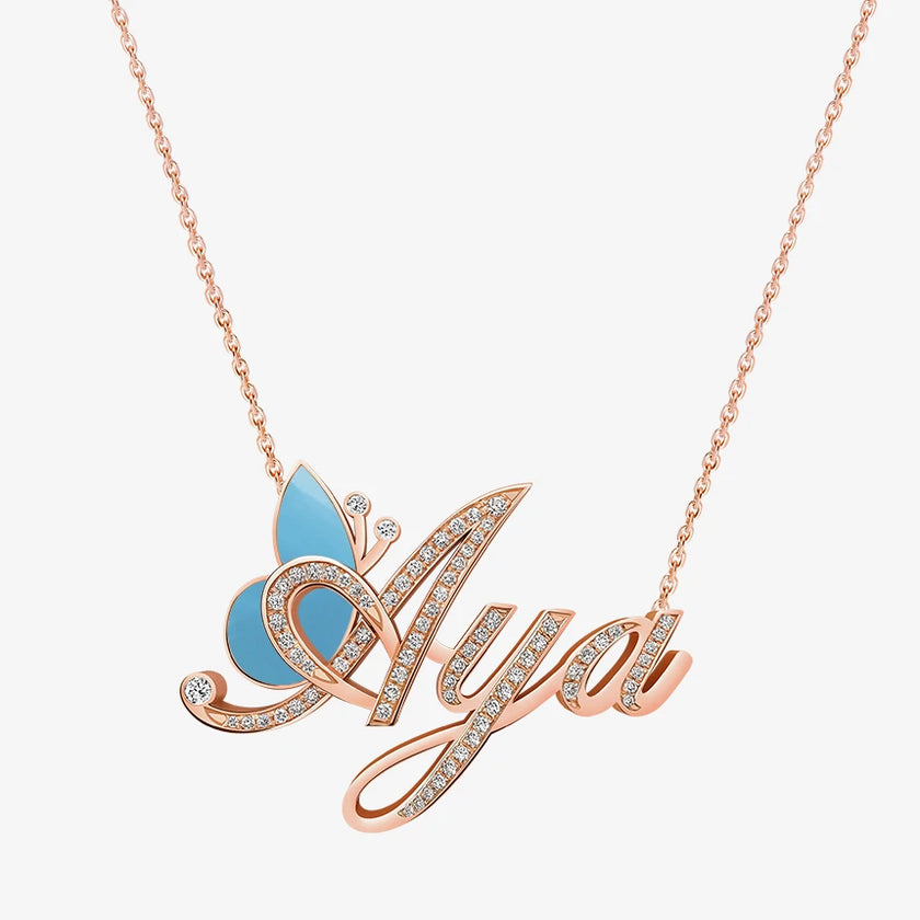 Alaghband Aya Necklace with Semi-Precious Stone