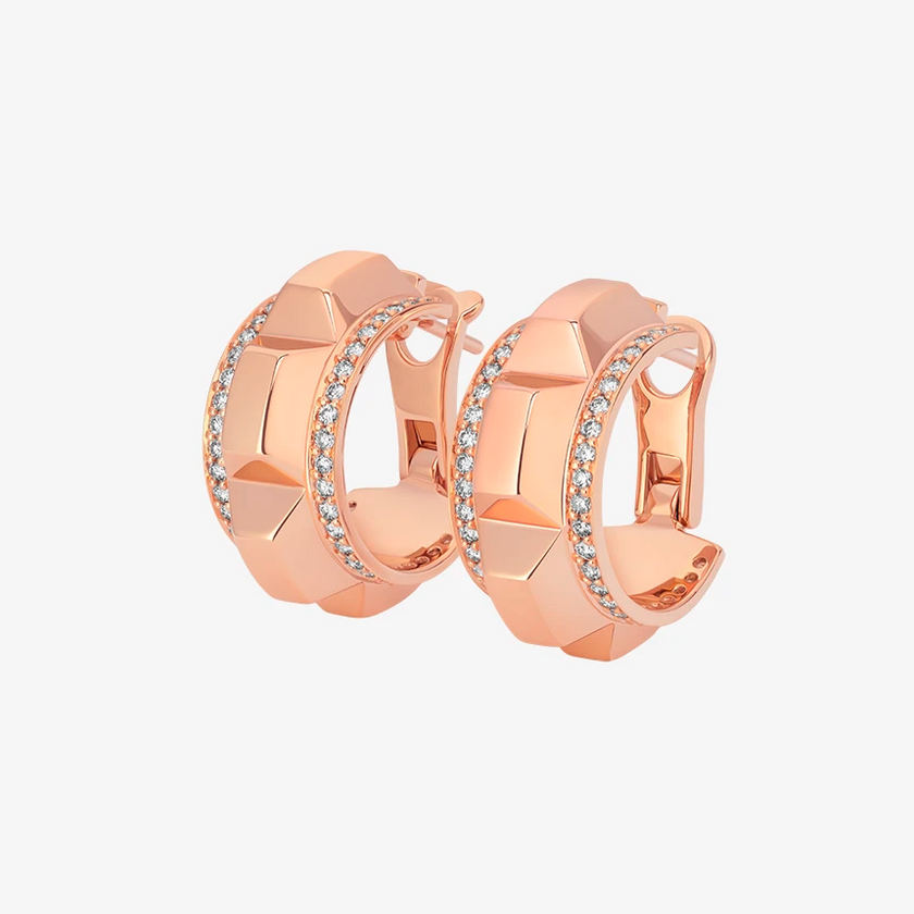 Alaghband Accentuated Chocolate Hoop Earrings