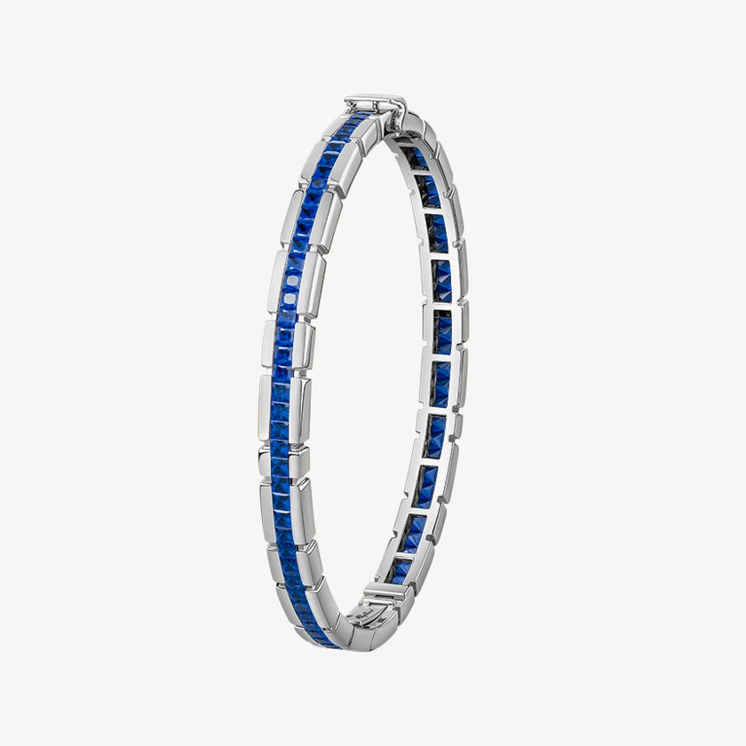 Alaghband Bangle for Men with Blue Sapphires