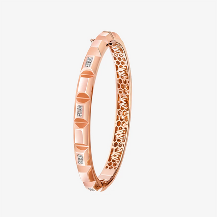 Alaghband Chocolate Bangle with Diamonds