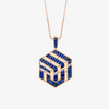 Alaghband Kaaba Pendant with Blue Sapphires