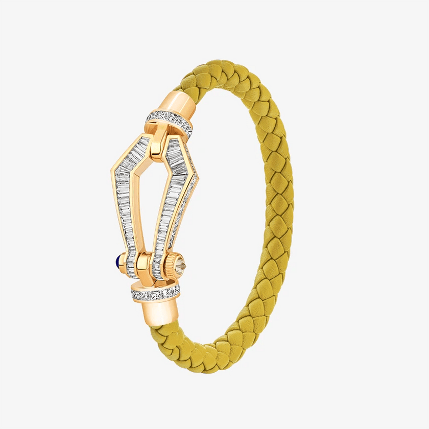 Alaghband Kite Bracelet with Baguette Cut Diamonds and Blue Sapphire Pin, Large - Alaghband Jewelry