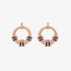 Alaghband Plissé Hoop Earrings with Blue Sapphires
