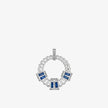 Alaghband Plissé Pendant with Blue Sapphires