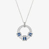 Alaghband Plissé Pendant with Blue Sapphires