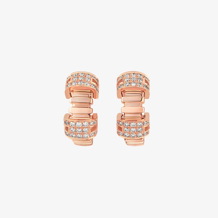 Alaghband Plissé Stud Earrings with Diamonds