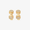 Alaghband Plissé Stud Earrings with Diamonds
