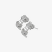 Alaghband Plissé Stud Earrings with Diamonds