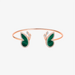 Alaghband Butterfly Open Bangle with Malachite