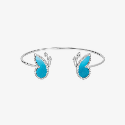 Alaghband Butterfly Open Bangle with Turquoise