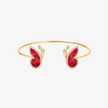 Alaghband Butterfly Open Bangle with Coral