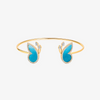 Alaghband Butterfly Open Bangle with Turquoise