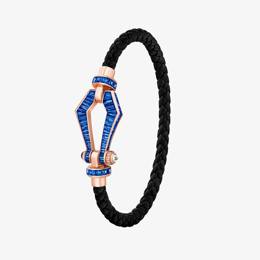 Alaghband Kite Bracelet for Men with Blue Sapphires, Small