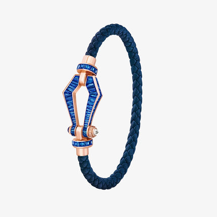 Alaghband Kite Bracelet for Men with Blue Sapphires, Small