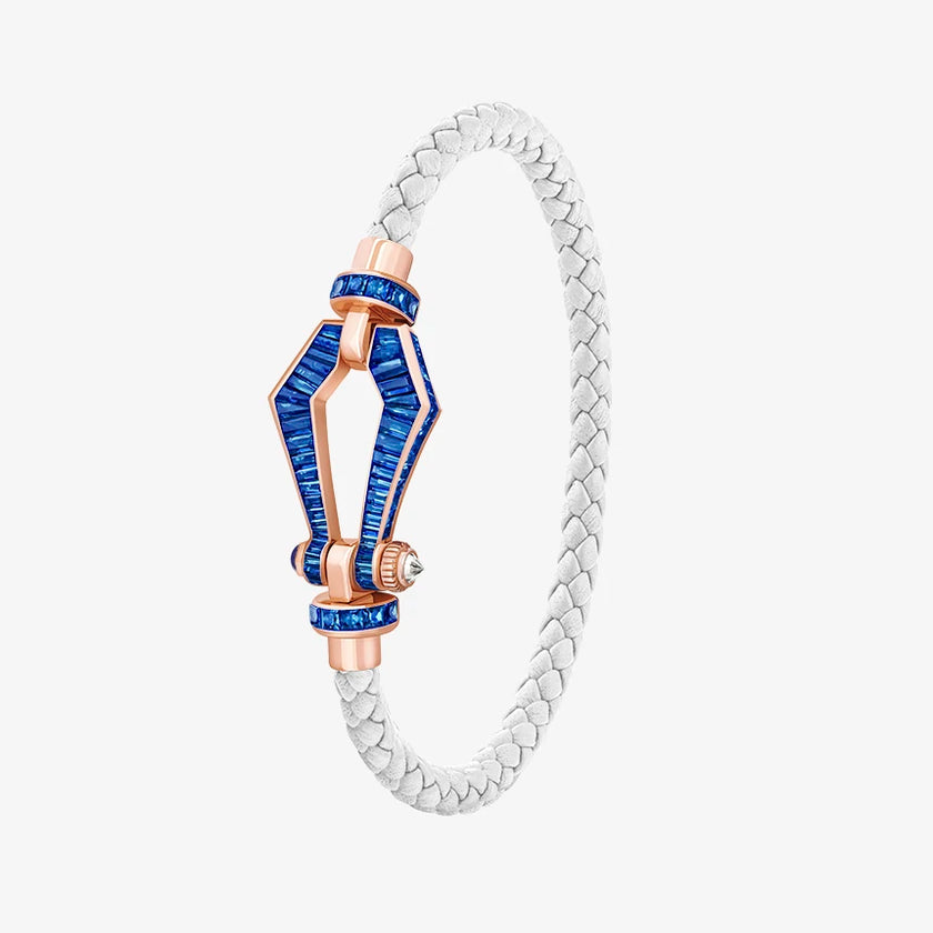 Alaghband Kite Bracelet for Men with Blue Sapphires, Small