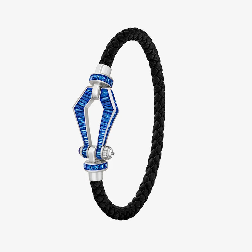 Alaghband Kite Bracelet for Men with Blue Sapphires, Small