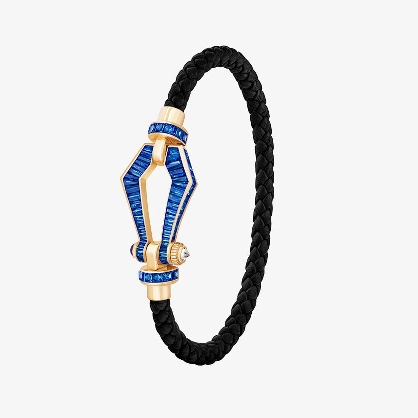 Alaghband Kite Bracelet for Men with Blue Sapphires, Small