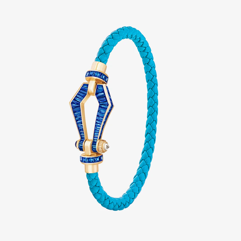 Alaghband Kite Bracelet for Men with Blue Sapphires, Small