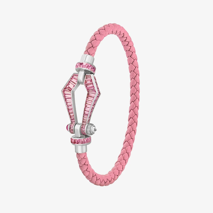 Alaghband Kite XO Bracelet with Pink Sapphires, Small