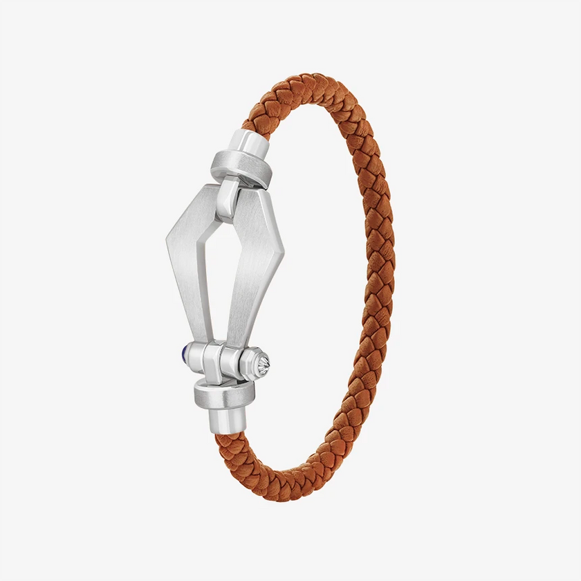 Alaghband Kite Bracelet for Men with Blue Sapphire Pin, Medium