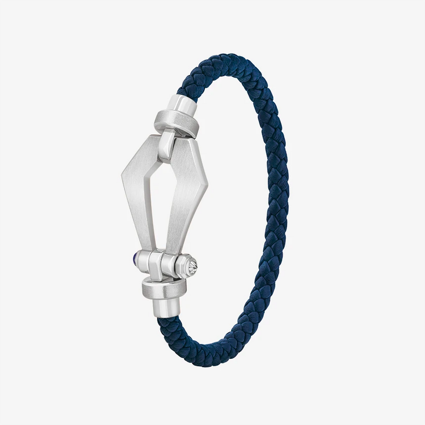 Alaghband Kite Bracelet for Men with Blue Sapphire Pin, Medium