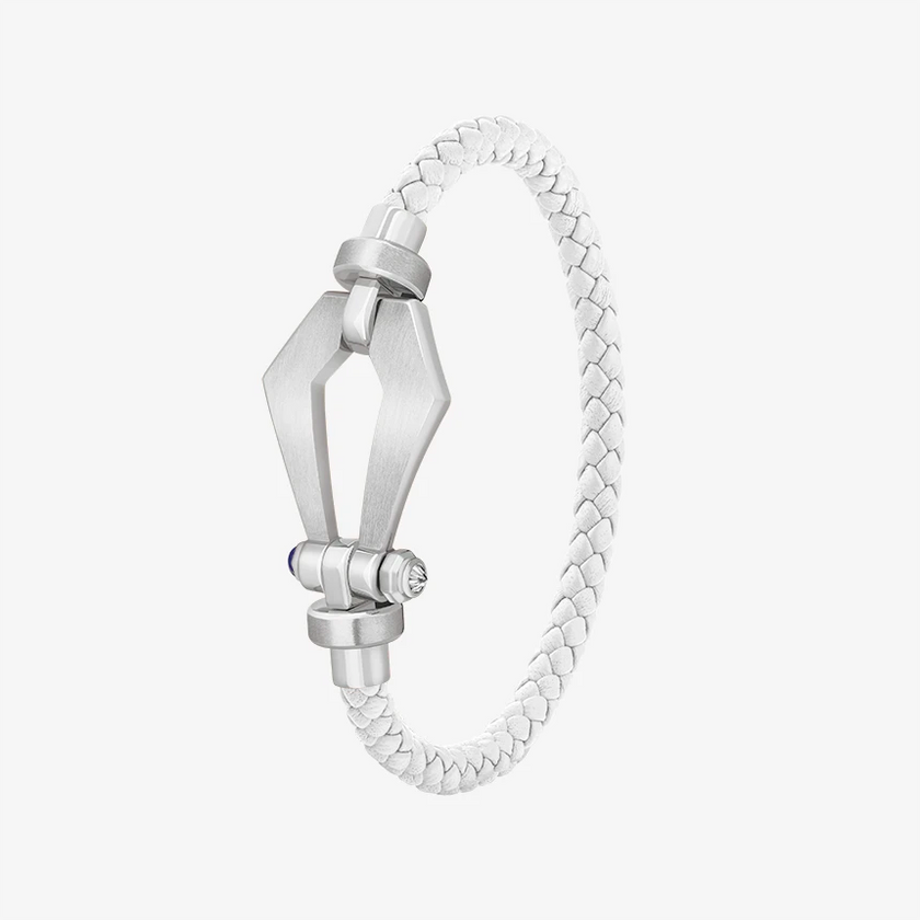 Alaghband Kite Bracelet for Men with Blue Sapphire Pin, Medium