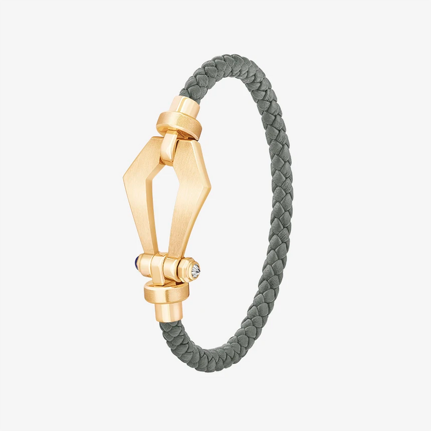 Alaghband Kite Bracelet for Men with Blue Sapphire Pin, Medium