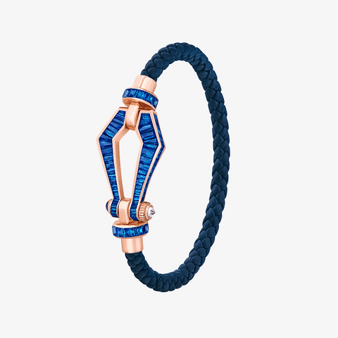 Alaghband Kite Bracelet for Men with Blue Sapphires, Medium - Alaghband Jewelry