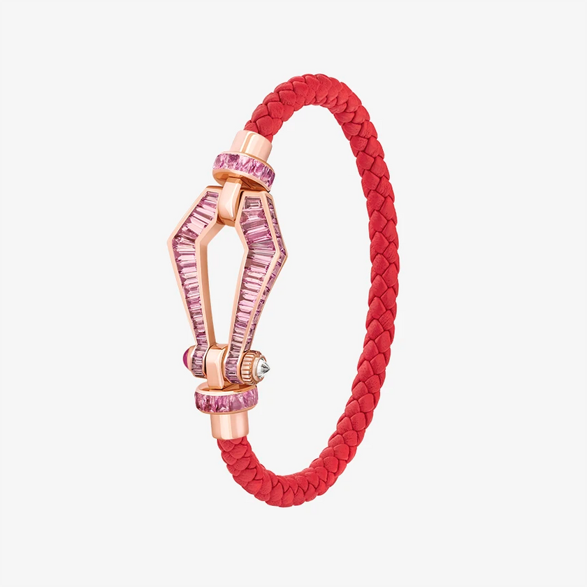 Alaghband Kite XO Bracelet with Pink Sapphires, Medium