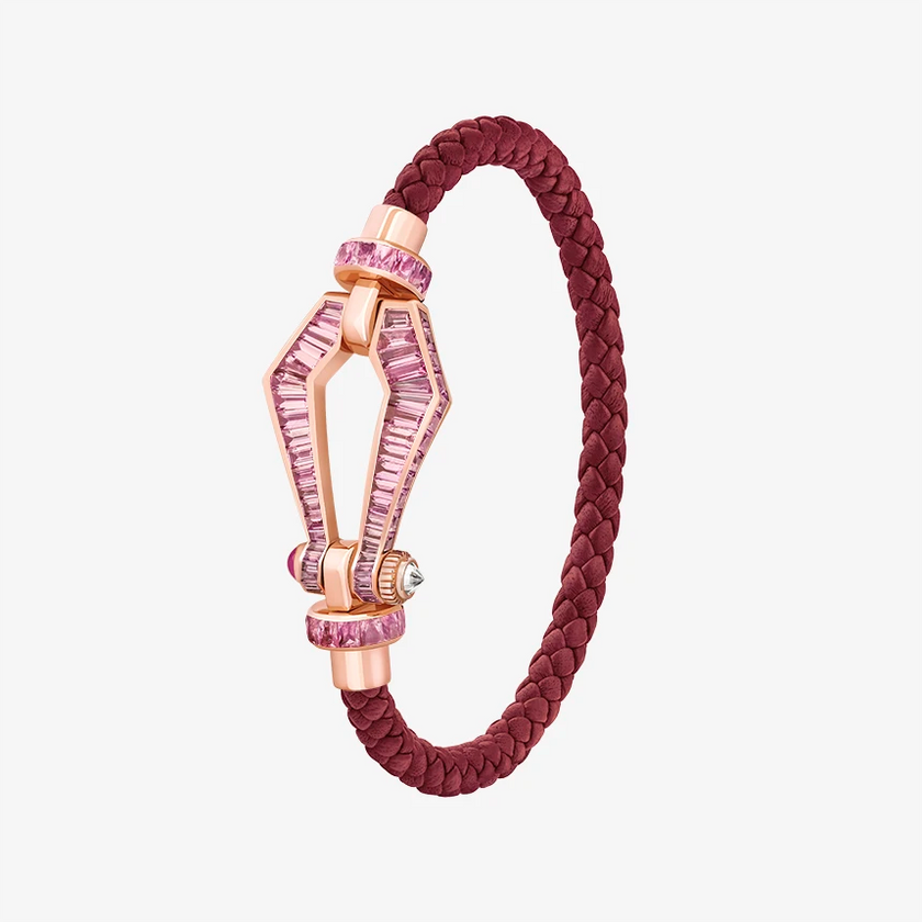 Alaghband Kite XO Bracelet with Pink Sapphires, Medium