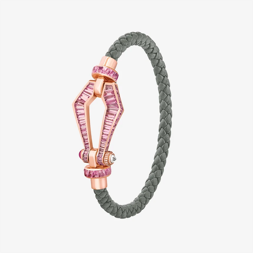 Alaghband Kite XO Bracelet with Pink Sapphires, Medium