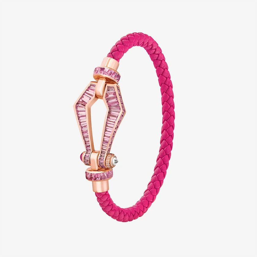 Alaghband Kite XO Bracelet with Pink Sapphires, Medium