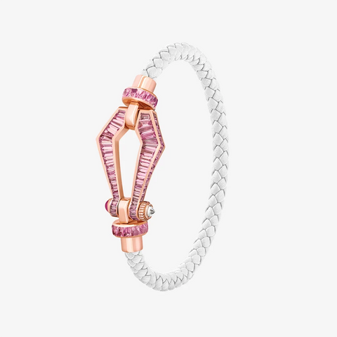 Alaghband Kite XO Bracelet with Pink Sapphires, Medium
