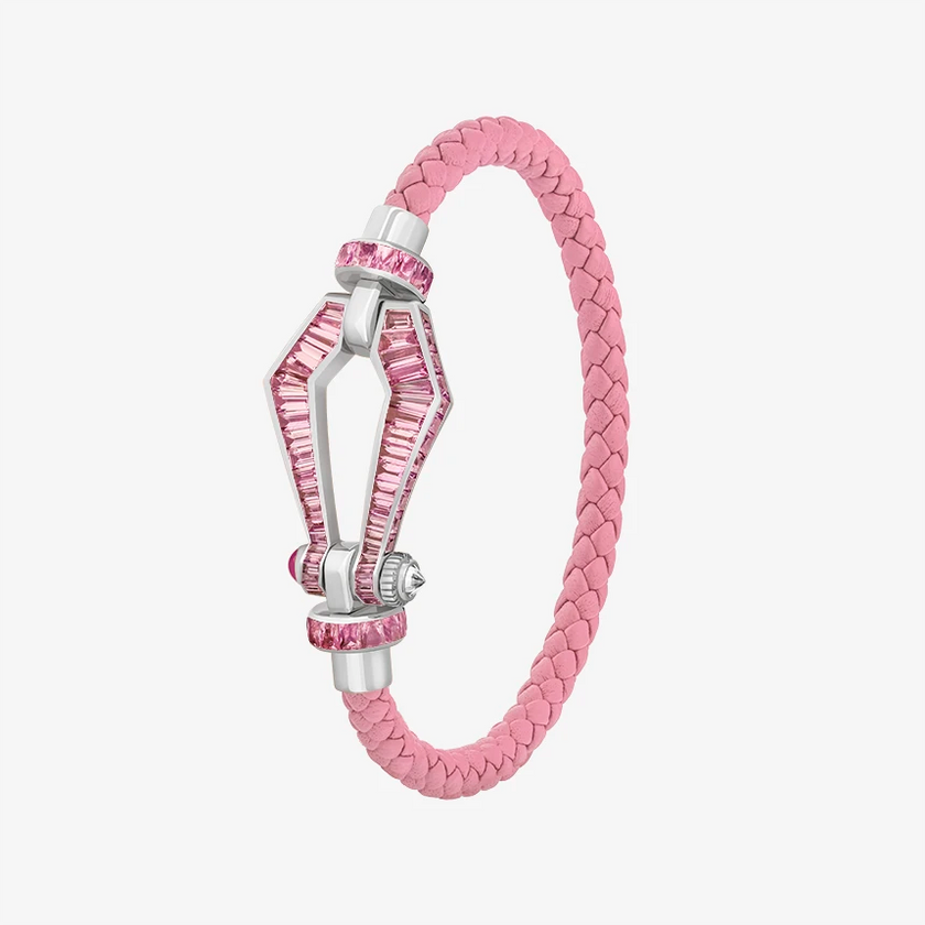 Alaghband Kite XO Bracelet with Pink Sapphires, Medium