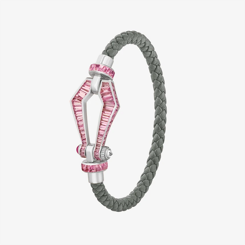 Alaghband Kite XO Bracelet with Pink Sapphires, Medium