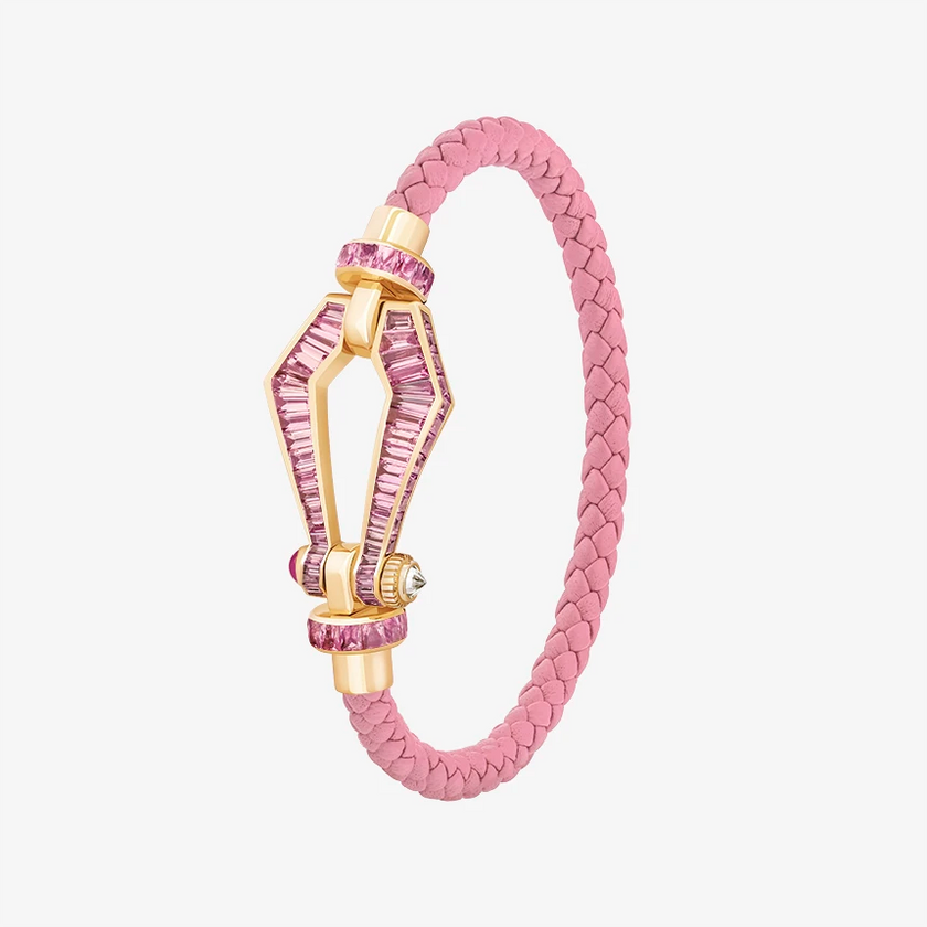 Alaghband Kite XO Bracelet with Pink Sapphires, Medium