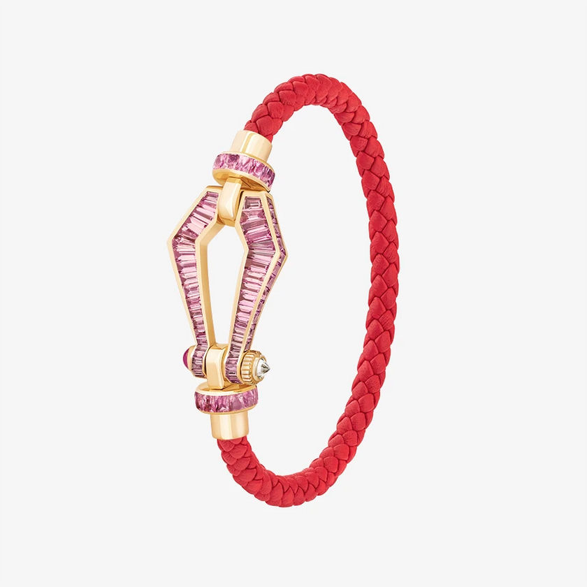 Alaghband Kite XO Bracelet with Pink Sapphires, Medium