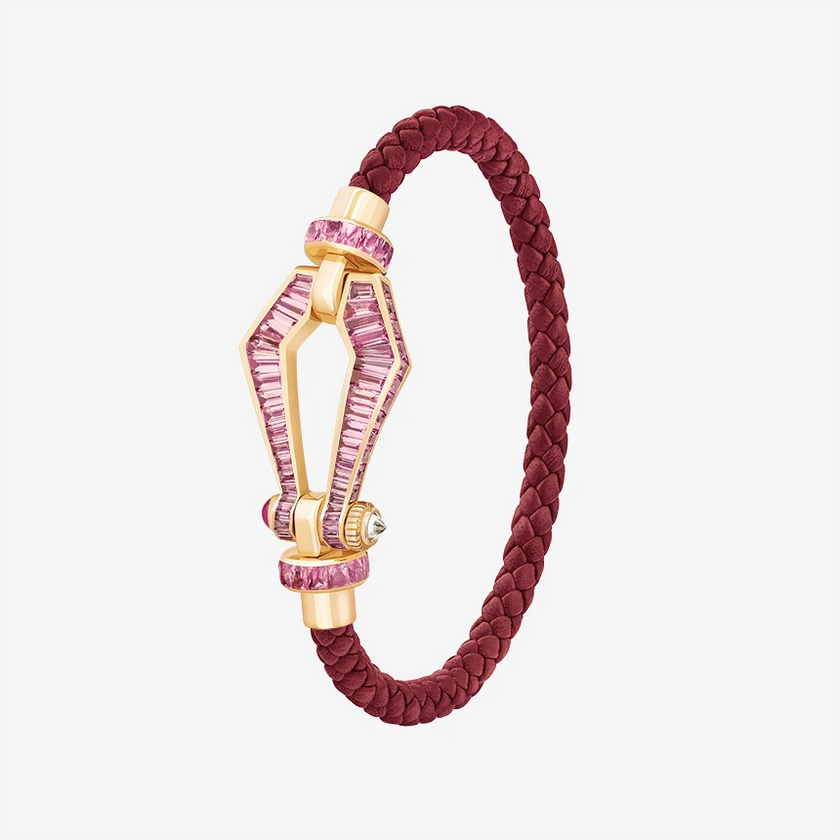 Alaghband Kite XO Bracelet with Pink Sapphires, Medium