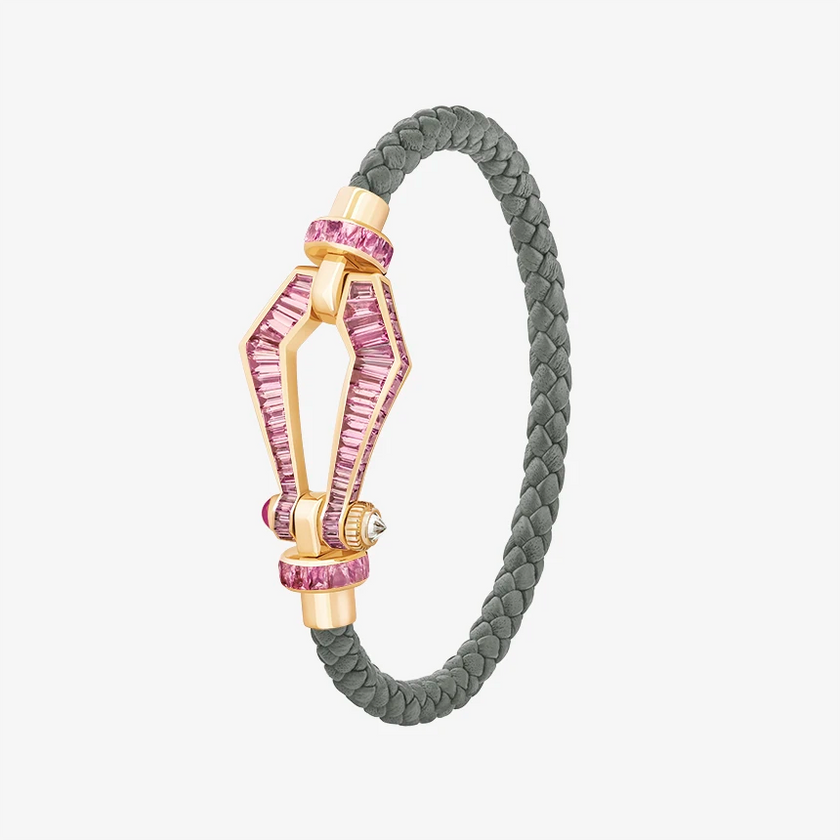 Alaghband Kite XO Bracelet with Pink Sapphires, Medium