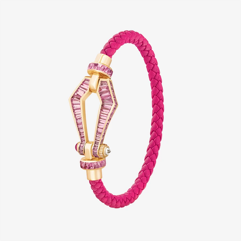Alaghband Kite XO Bracelet with Pink Sapphires, Medium
