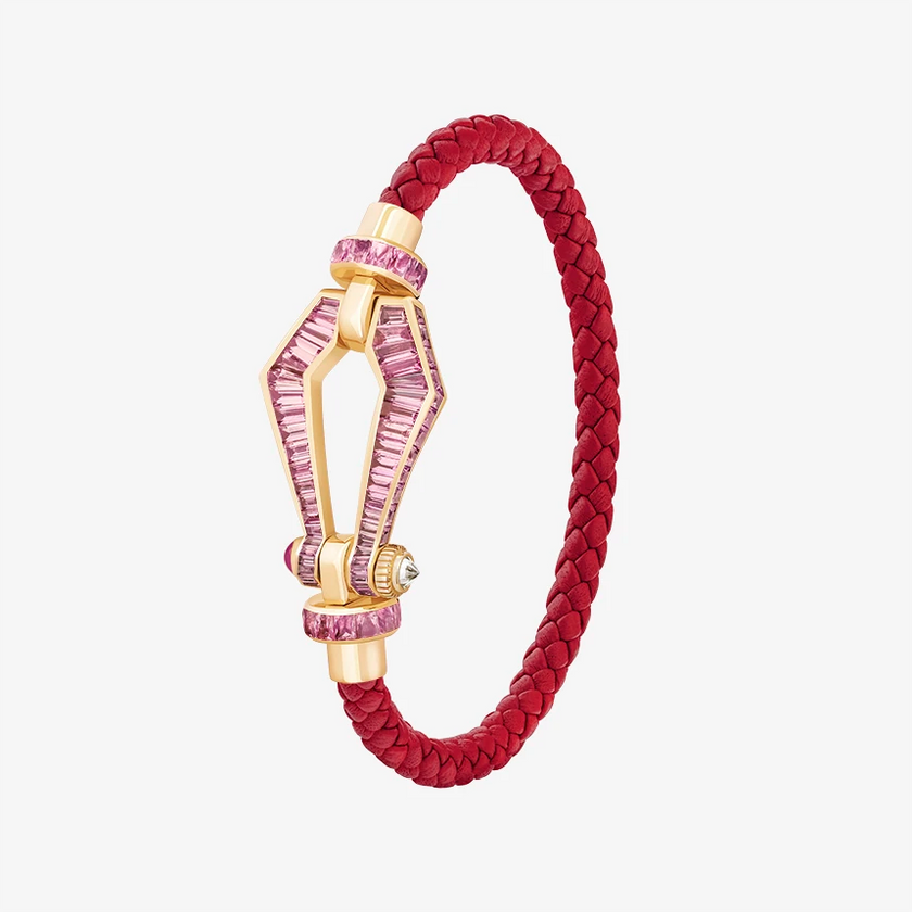 Alaghband Kite XO Bracelet with Pink Sapphires, Medium