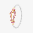 Alaghband Kite XO Bracelet with Pink Sapphires, Medium