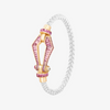 Alaghband Kite XO Bracelet with Pink Sapphires, Medium