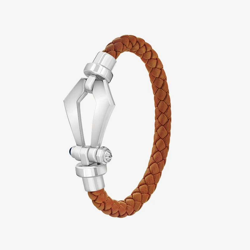 Alaghband Kite Bracelet for Men with Blue Sapphire Pin, Large